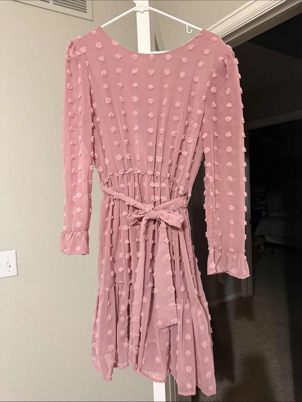 Pink, lined babydoll type dress